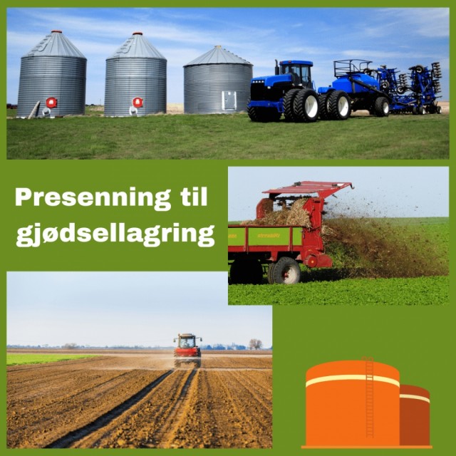 Presenning for gjødsellagring i silo og kum